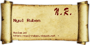 Nyul Ruben névjegykártya